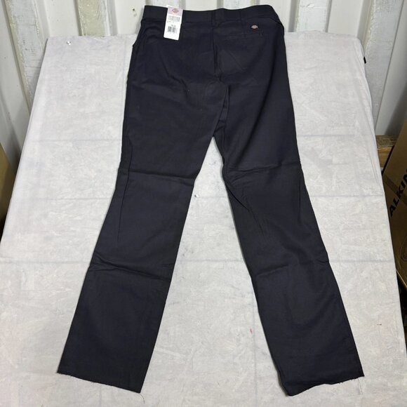 Dickies Chino Pants Womens Black Flat Front Workwear Straight Leg Size 16 UU NWT - Picture 2 of 16